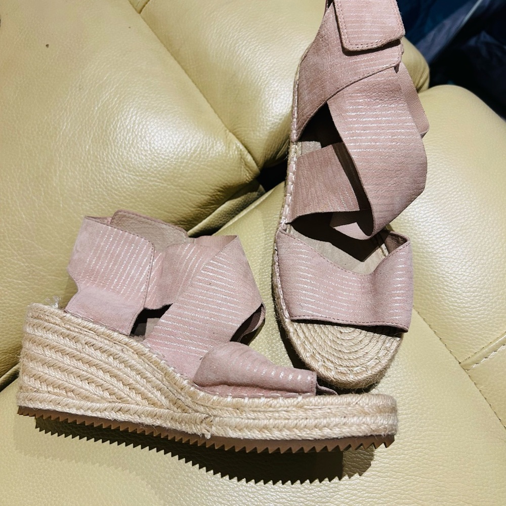 Eileen Fisher Blush Espadrille Wedges - Picture 3 of 6